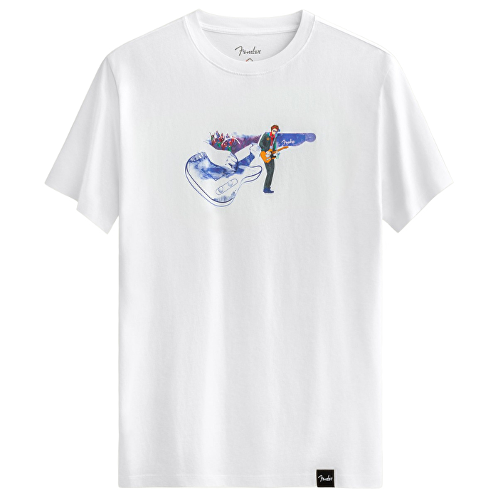 KAFT X FENDER X ZUHAL Lead Time - Off White - Tasarım T-Shirt - Unisex